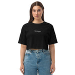 Ty Script Loose Drop Shoulder Crop Top