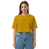 Ty Script Loose Drop Shoulder Crop Top