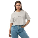 Ty Script Loose Drop Shoulder Crop Top